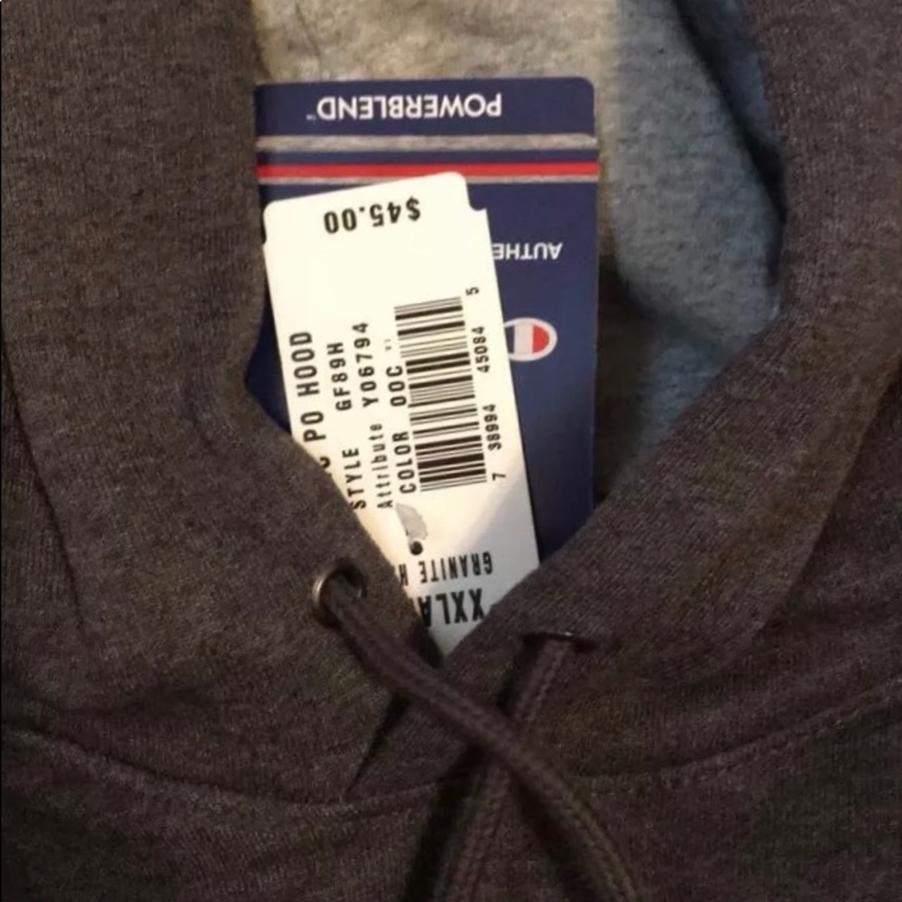 🆕NWT Grey Champion Hoodie 2X - Picture 4 of 4